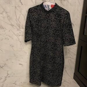 Alice Olivia mini dress black and gold glitter